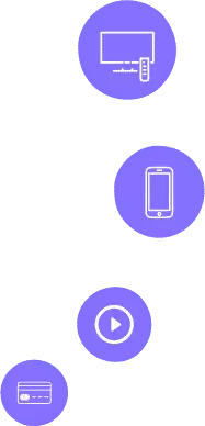 Banner com logo de dispositivos - Assista quando e onde quiser