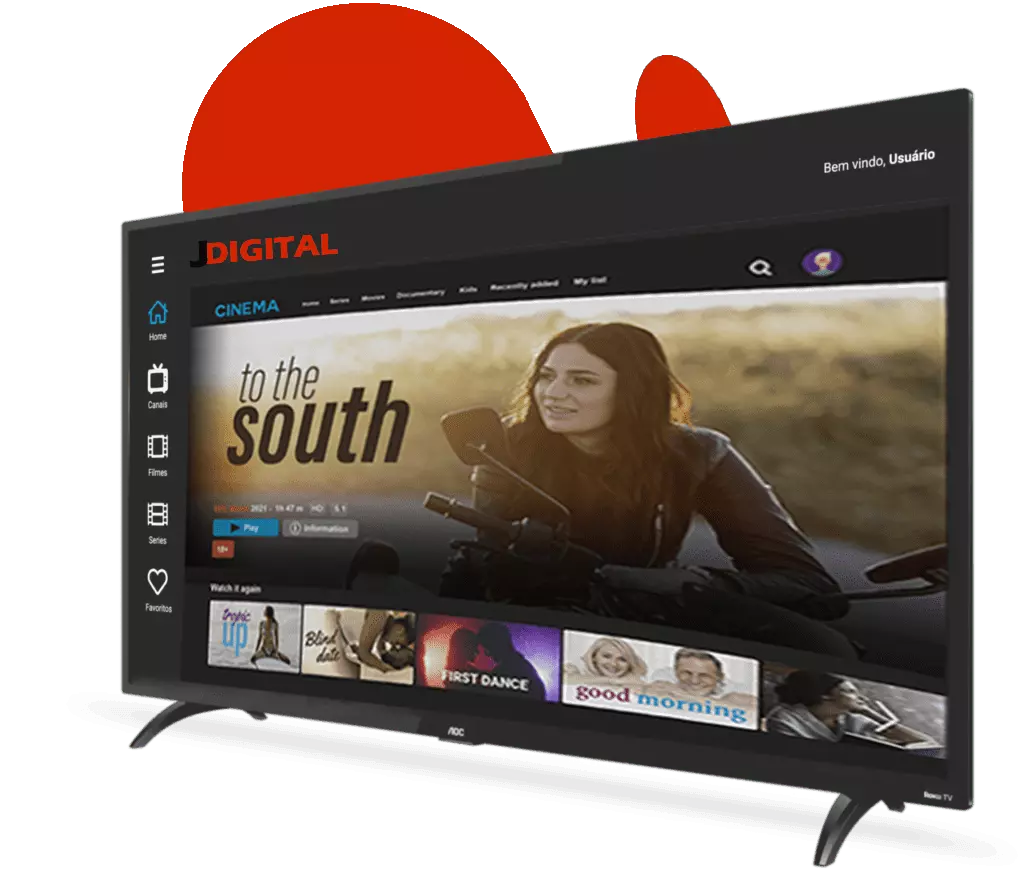 Imagem ilustrativa na tv smart - A maior plataforma de TV online